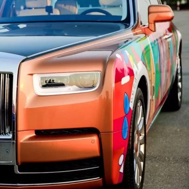 Quintessentially Experiences | Rolls-Royce Reversed event | painted Rolls Royce car
