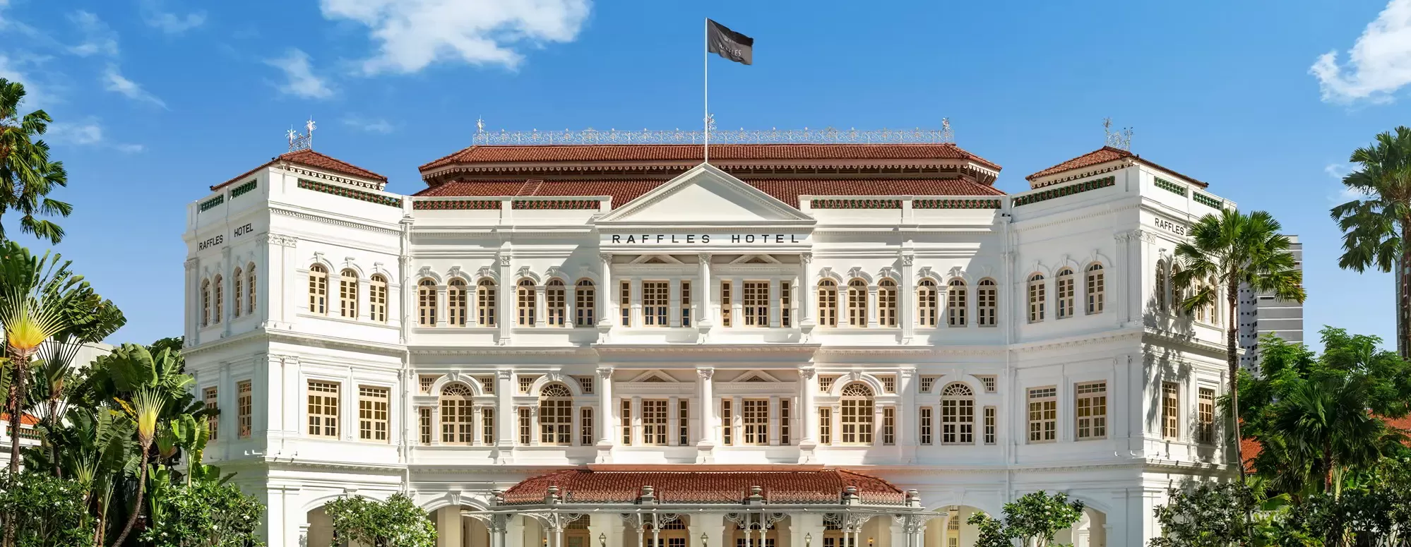 Exterior of Raffles, Singapore building
