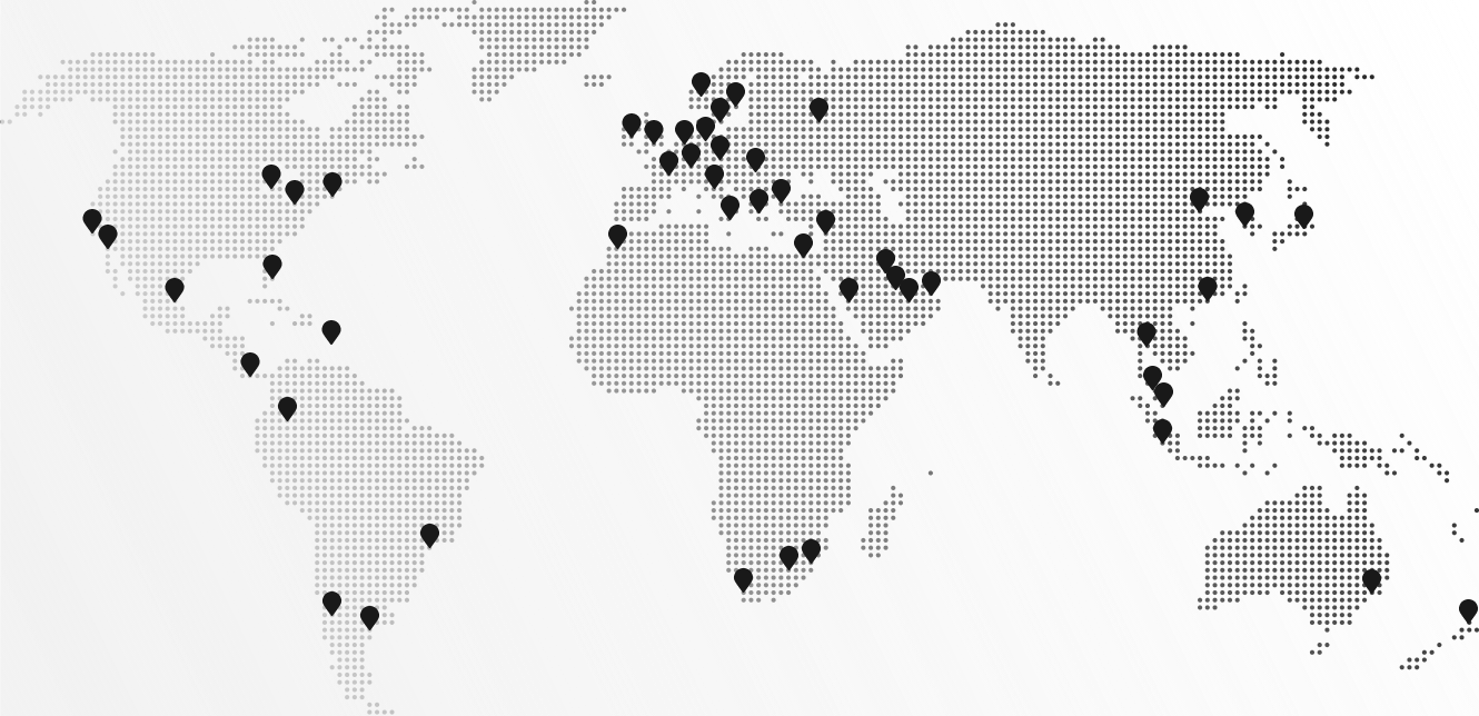 A map of the world showing where the Quintessentially offices are.