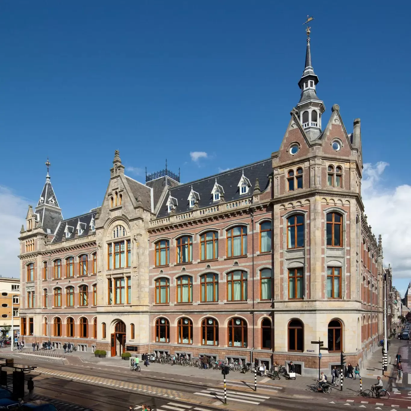 Exterior of grand building of The Conservatorium Amsterdam, Netherlands