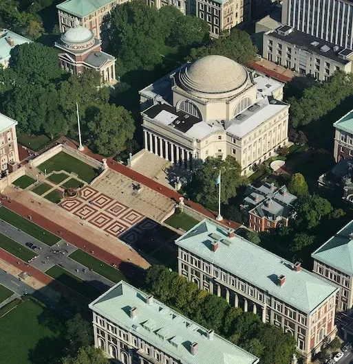 Birdseye view of Columbia University