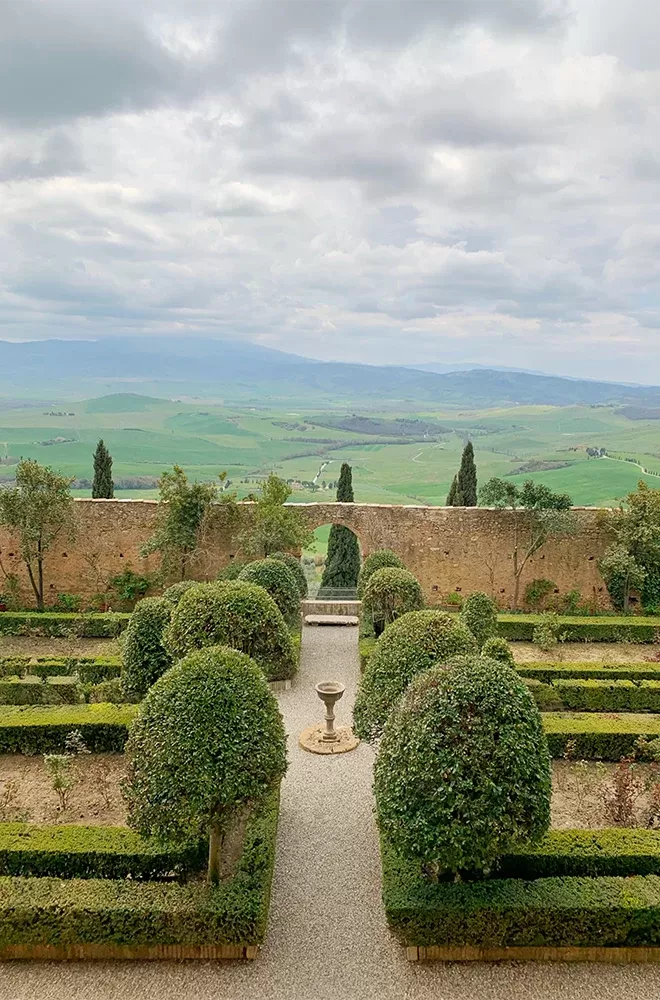 Hanging Gardens at Palazzo Piccolomini in Pienza, Tuscany