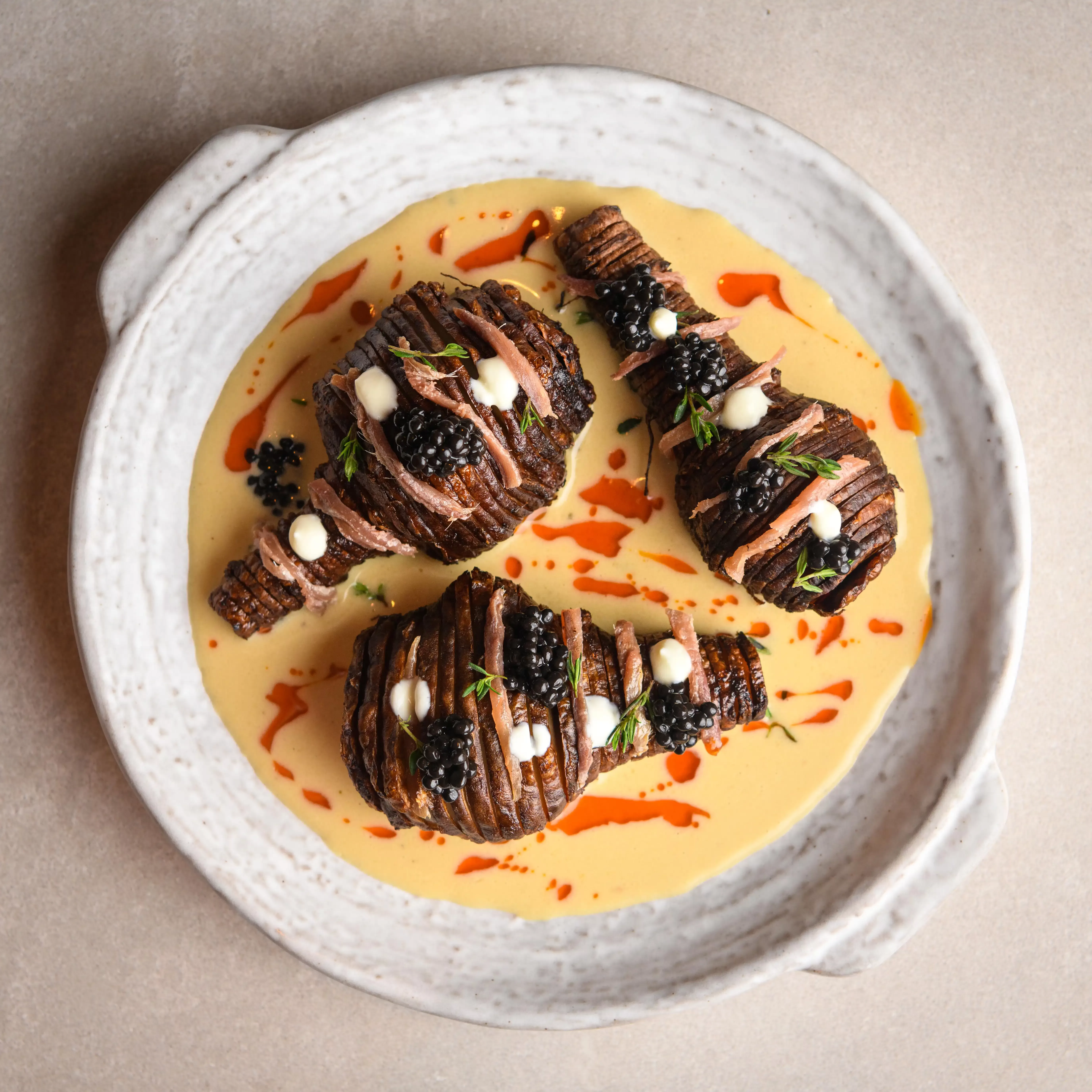 Plate of fine dining artichoke cuisine at Jeru