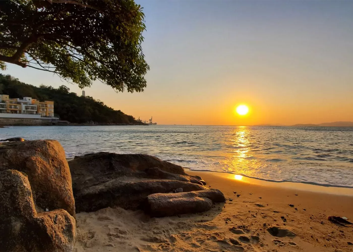 Sunset over Tannery Beach, Lamma Island, Hong Kong