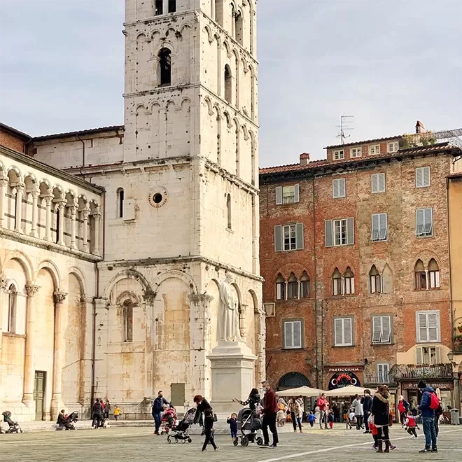 Old church in town of Lucca in Tuscany, Italy