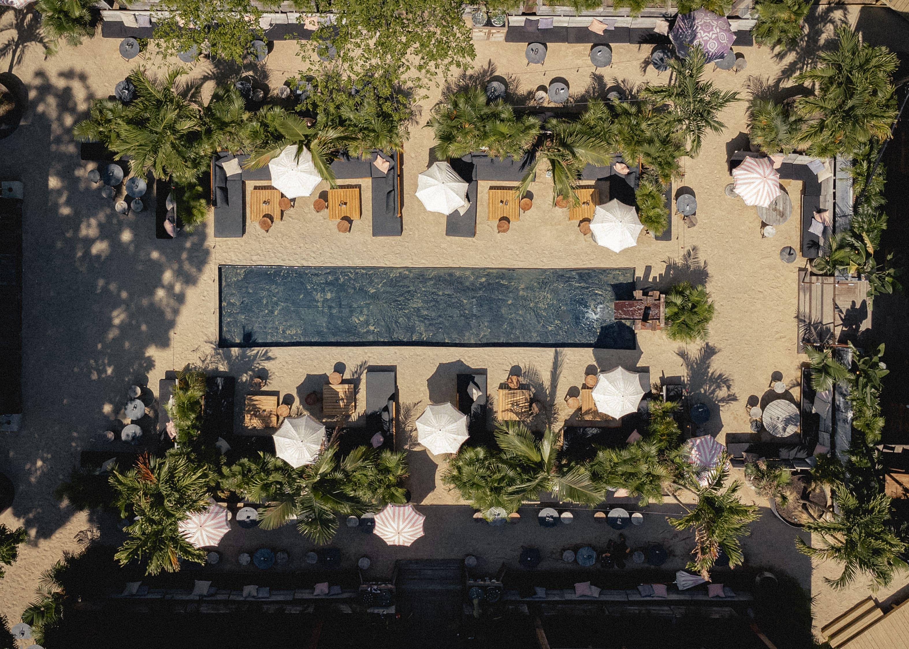 Birds eye view of luxury outside seating area