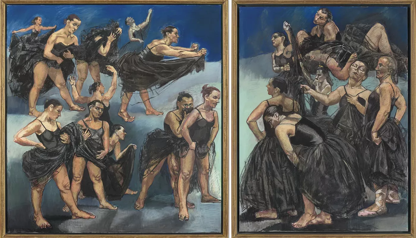 Dancing Ostriches from Walt Disney's 'Fantasia' by By Paula Rego