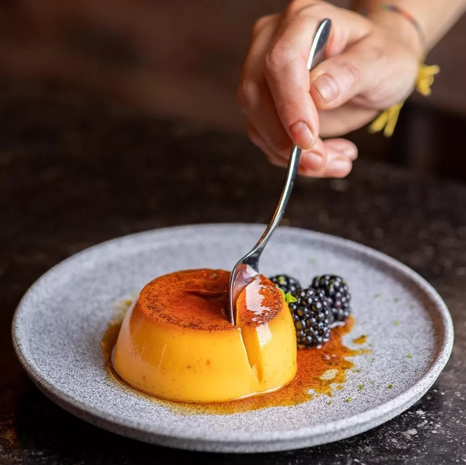 Dessert served at Sabor, Mayfair
