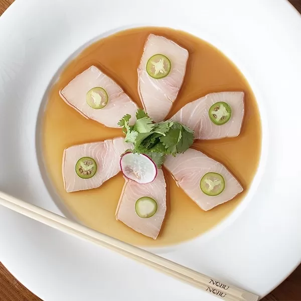 Luxury sea food dish by Nobu Matsuhisa