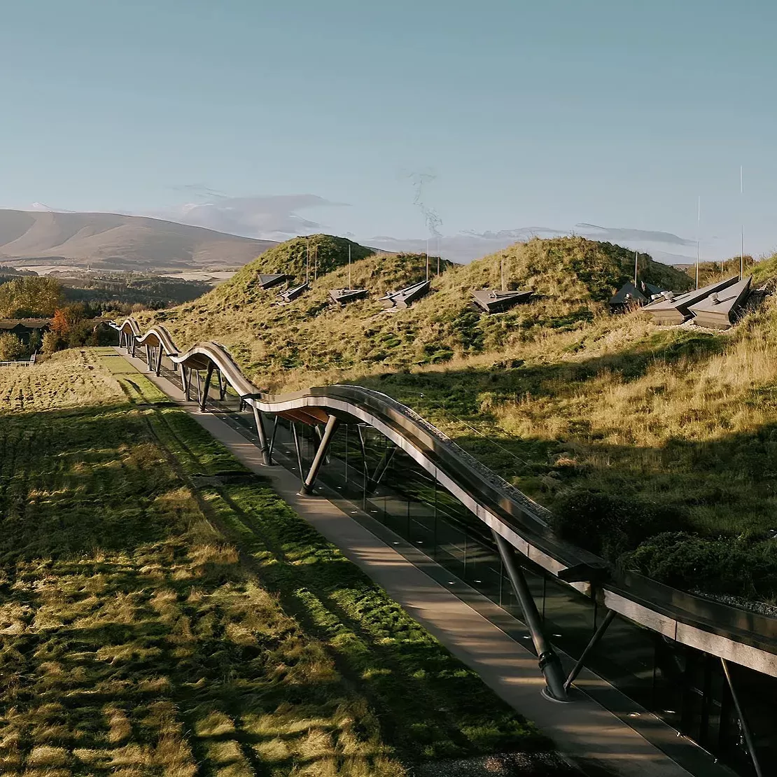 Futuristic landscape design at The Macallan, Speyside, Scotland