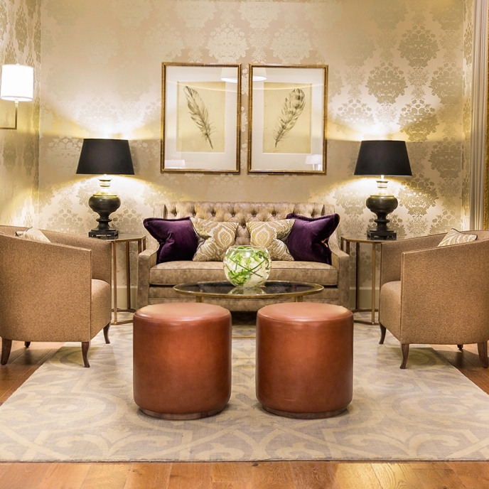 Lounge area at The Taj Hotel