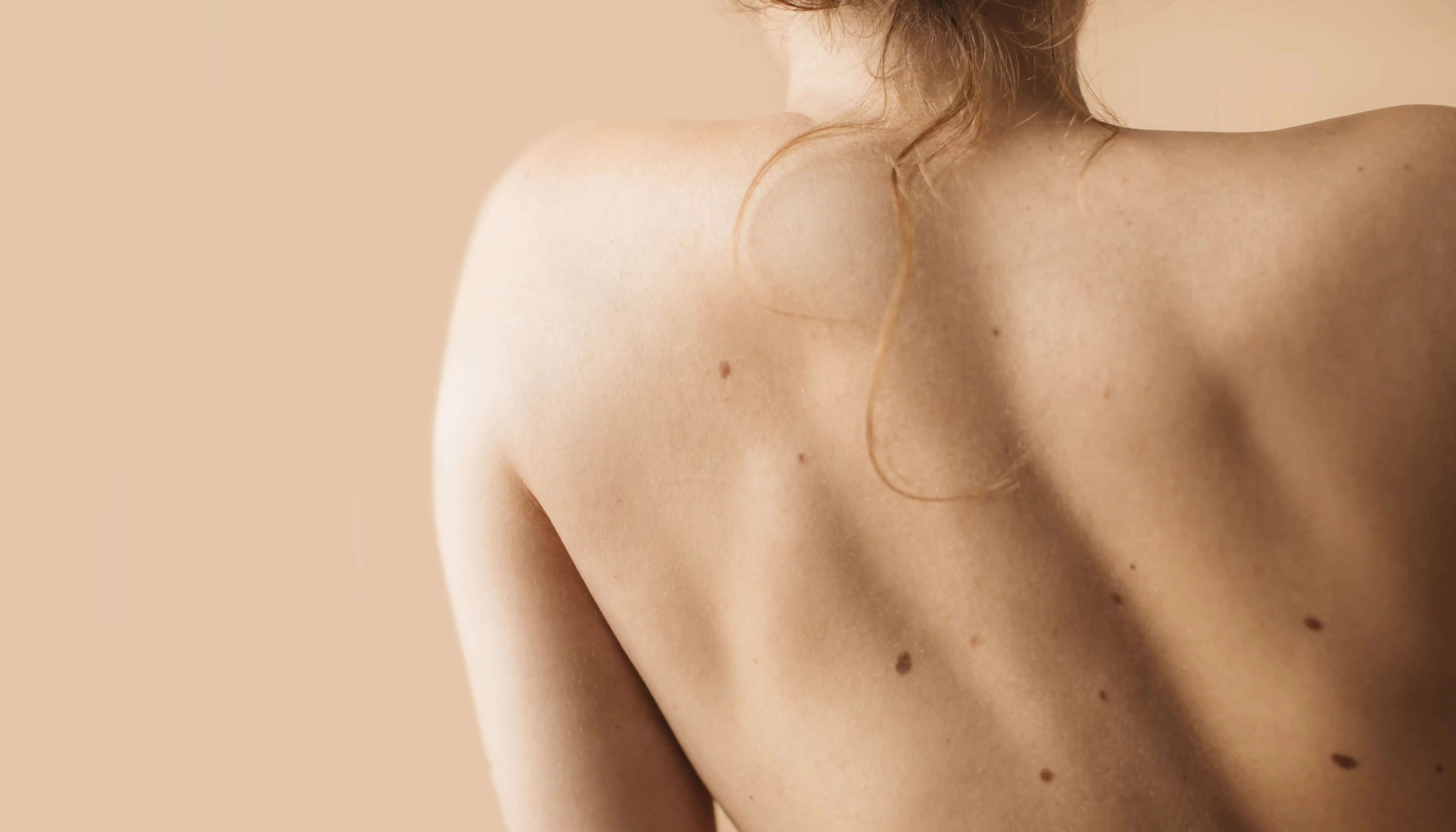 Back of woman's naked back