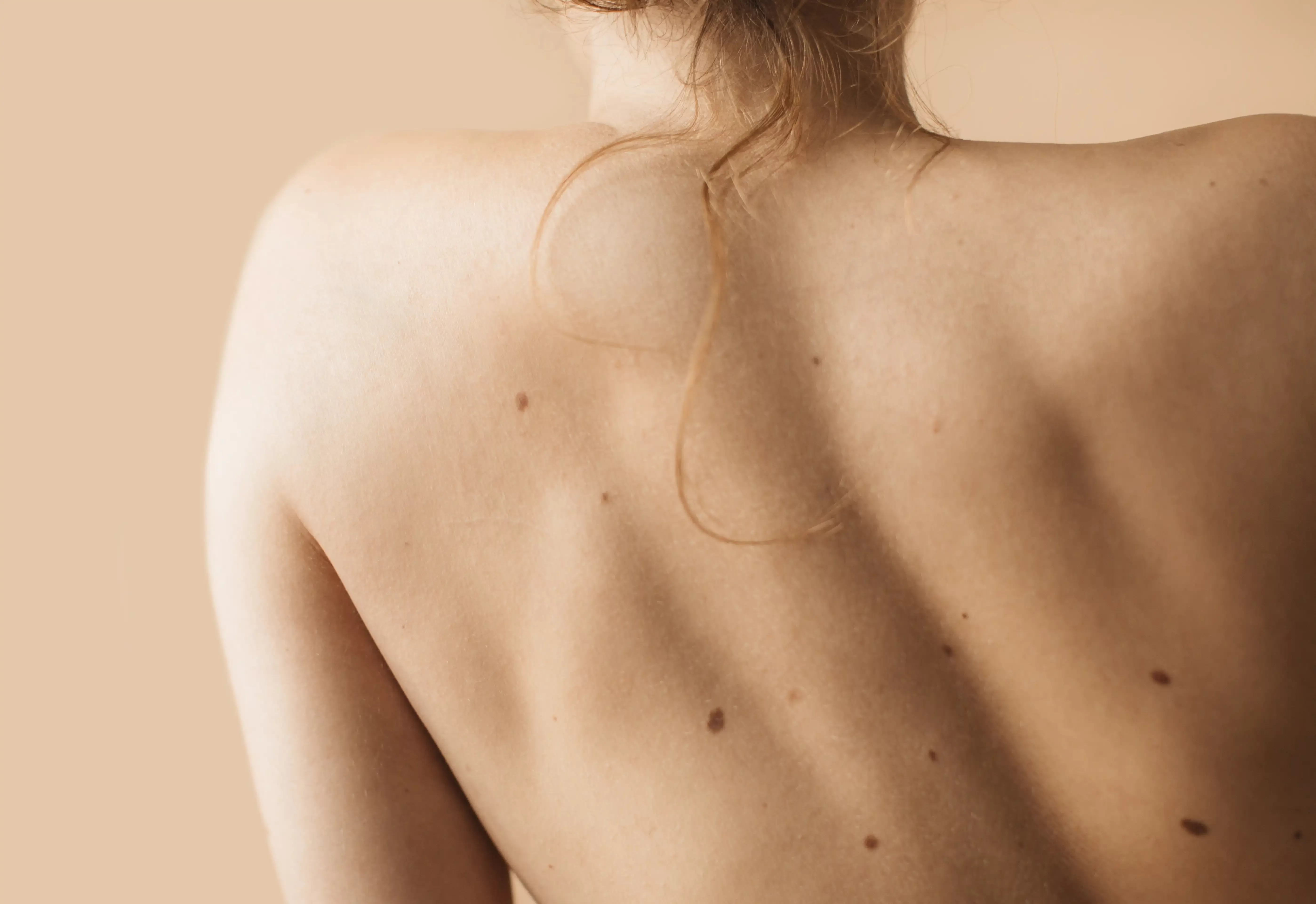 Back of woman's naked back