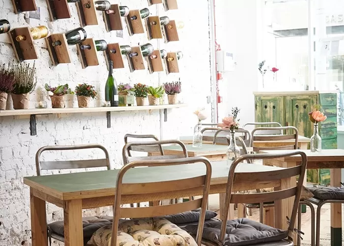 Luxury restaurant interior at Ugly Butterfly, Chelsea, London