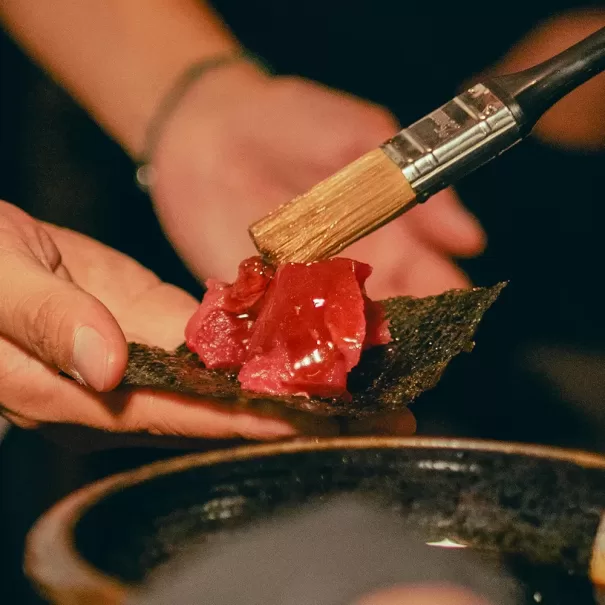 The trend: live tuna carving in London