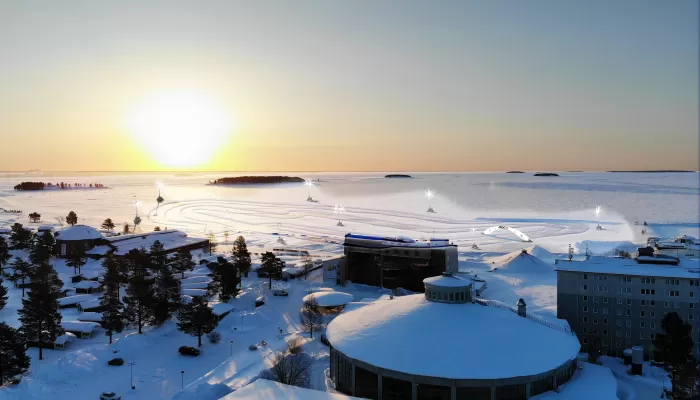 ROC championships on snow and ice course at the frozen ocean resort of Pite Havsbad, Sweden