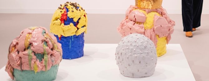 Bright sculptures at Frieze