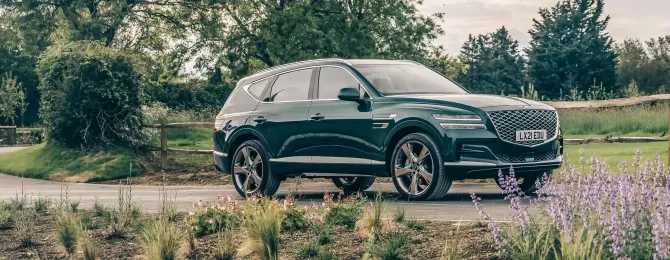 Genesis parked in outside landscape