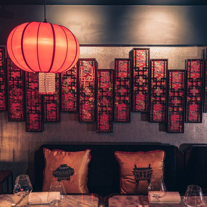 Oriental interior design at A Wong restaruant