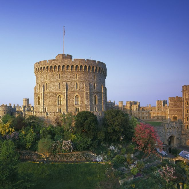 View of exterior of Windsor Castle