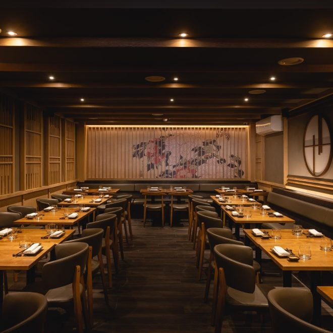 Interior dining area inside RAI restaurant