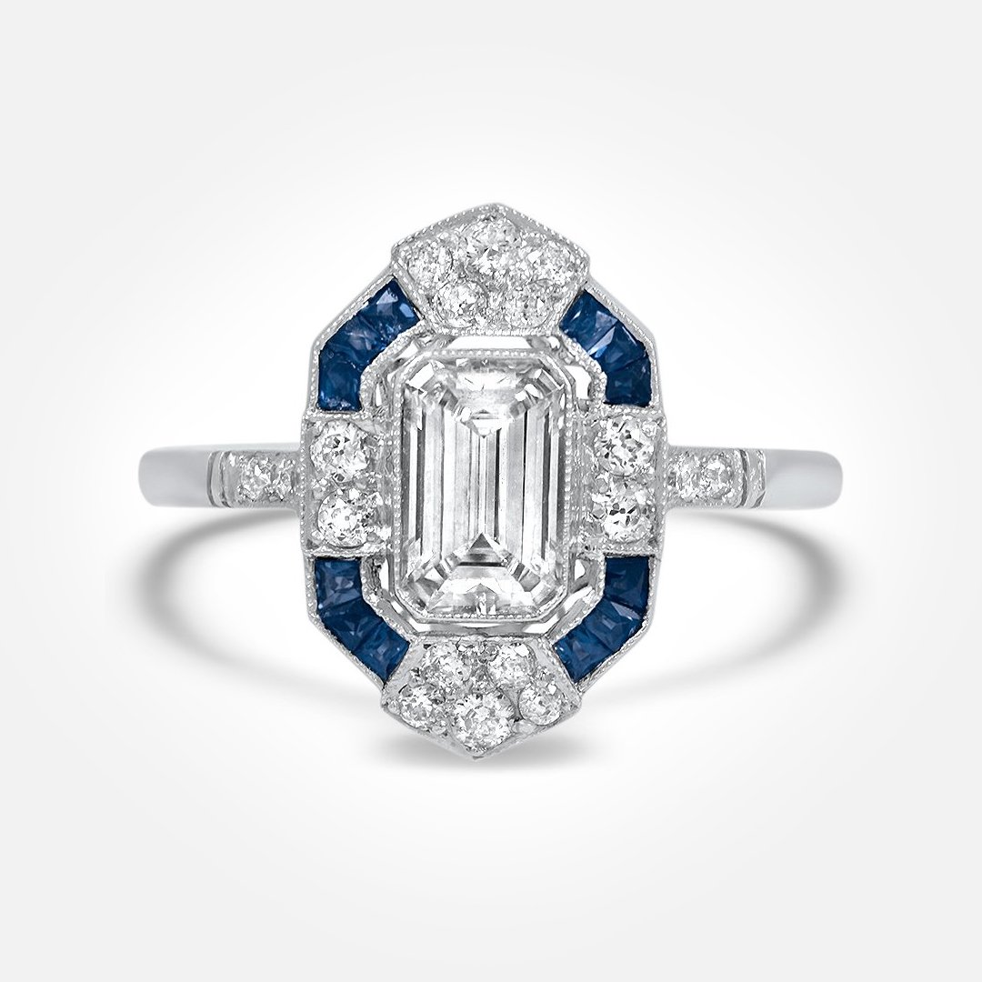 Art deco engagement ring