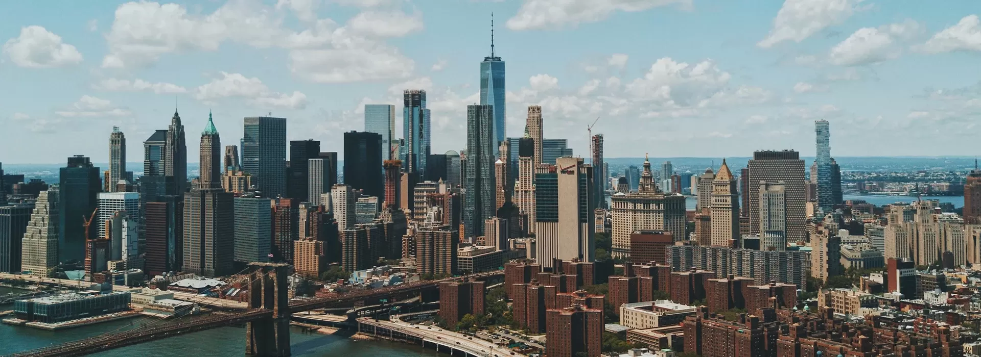 City and skyline view of New York city