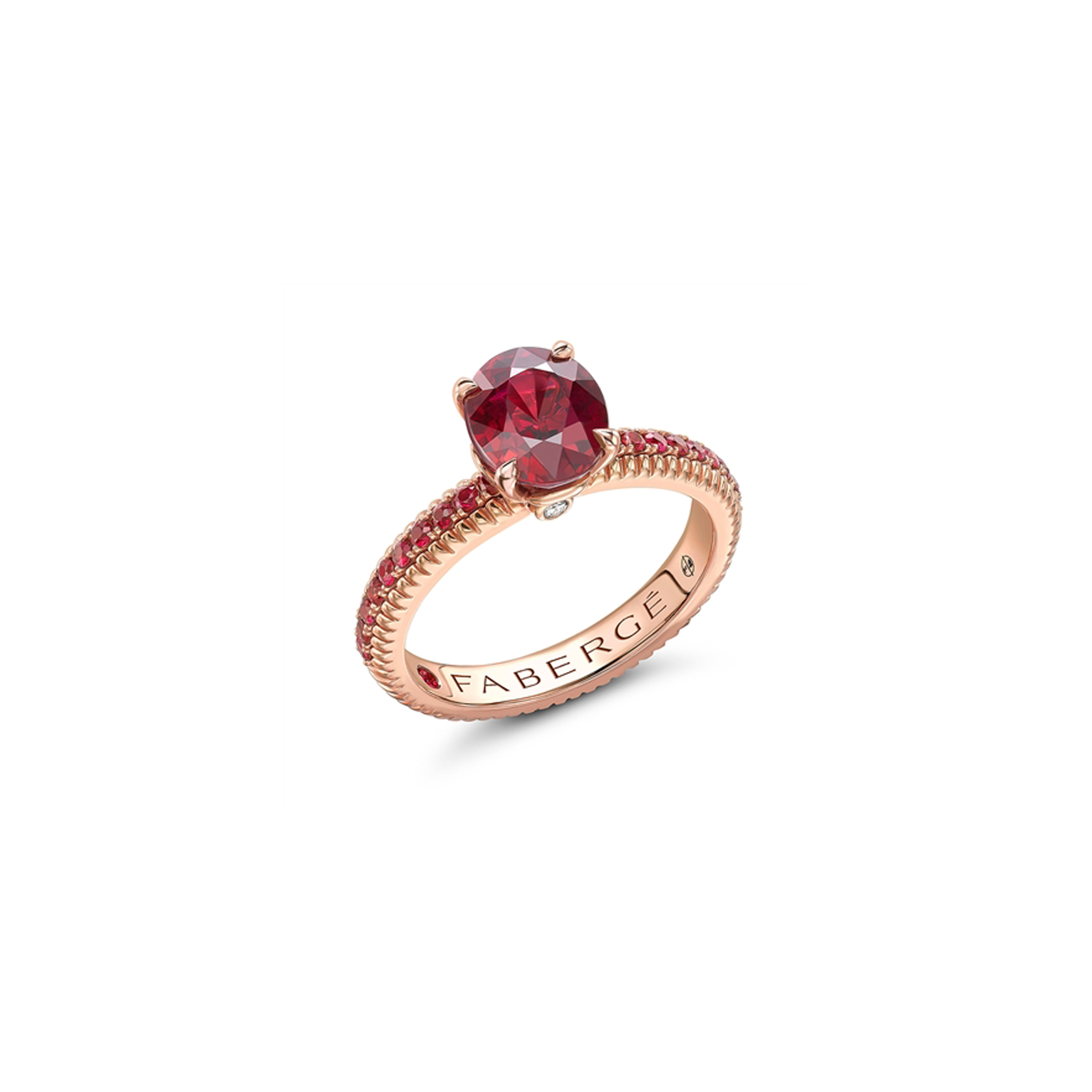 Faberge ruby engagement ring